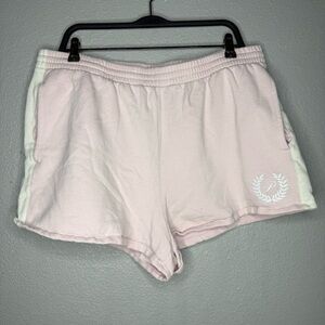 PINK Victoria's Secret Light Pink Athletic Lounge Shorts with White Trim- XXL